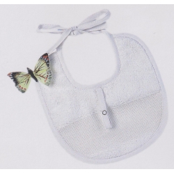 BAVETTA BABY CON PORTACIUCCIO 18x18 CM. CONFEZ.6 PEZZI